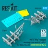 RESKIT RSU72-0274 Mi-8 Hip weapon mounting frame with BD3-57KrV for Hobby Boss kit (USSR/UKRAINE Early) (2 pcs) (3D Printed) (1/72)